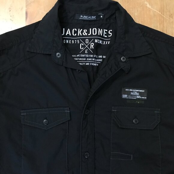 Jack & Jones Black Dress Shirt – Rain Shirt L/S Core – Size M - Picture 2 of 7